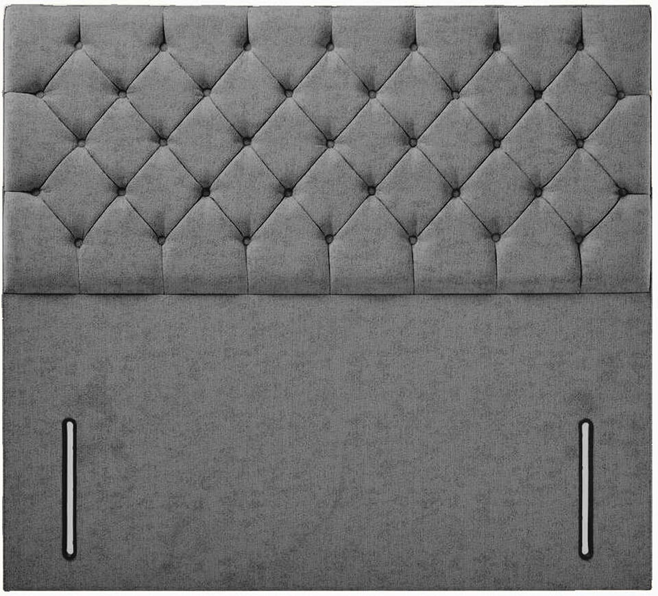 17 Stories Carterjames Upholstered Chenille Headboard Cream Single (3')