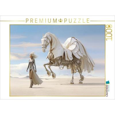 CALVENDO Puzzle Surrealismus trifft Pferdefans | 1000 Teile Lege-Größe 64x48cm Foto-Puzzle für glückliche Stunden