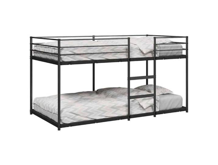 VidaXL Lit superposé sans matelas noir 80x200 cm acier 4019875