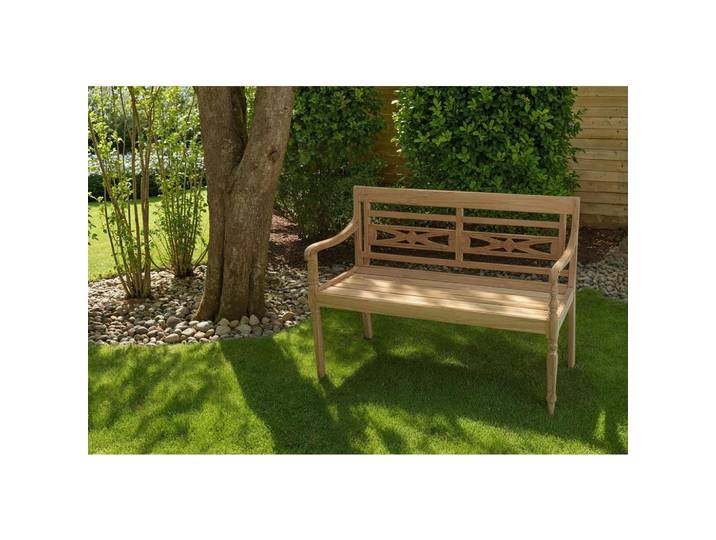 Gartenbank Echtholz Teak 2-Sitzer Sumatra