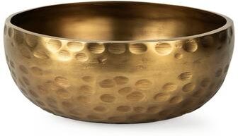 Mercana Karmel Gold Hammered Aluminum Bowl - 11.4L x 11.4W x 3.9H
