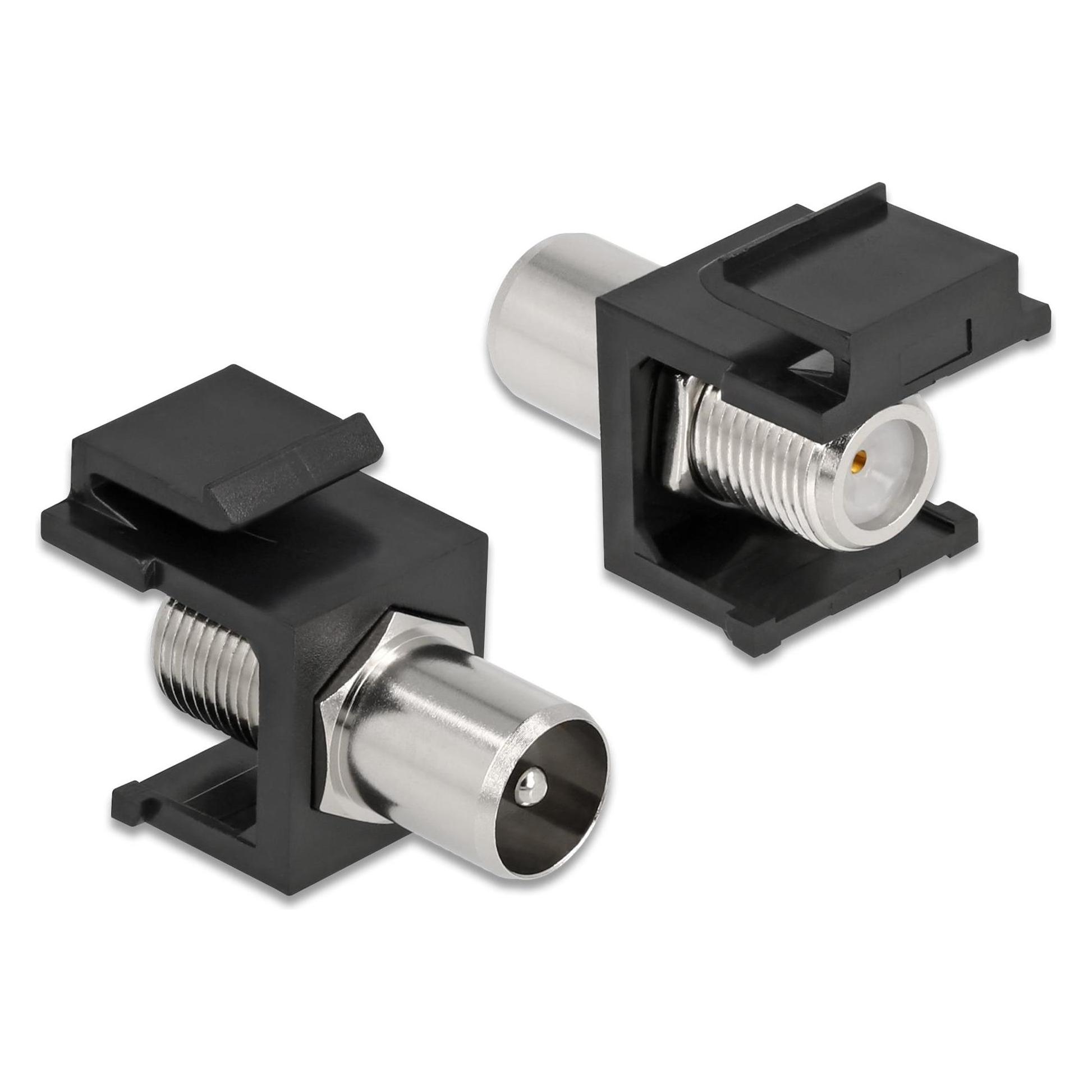 Delock Keystone Modul IEC Stecker > F Buchse schwarz (86857)