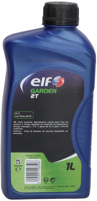 Huile moteur ELF 2213864 GARDEN 2T SAE30 1L