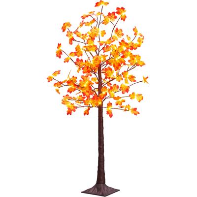 BONETTI LED Baum "Weihnachtsdeko", beige (ahornfarben), 96, H: 150cm, 1 Stk., Leuchten, Beleuchteter Deko-Herbstbaum mit Ahornblättern, Deko-Lampe LED Baum