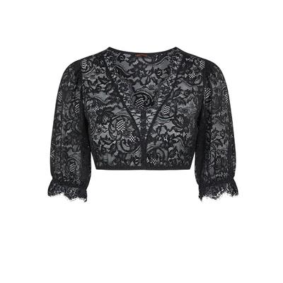 Dirndlbluse NINA VON C. "Dirndl-Bluse halbarm Celine", Damen, Gr. 32, schwarz, Obermaterial: 87% Polyamid PA. 13% Elasthan EL., Blusen Dirndlbluse