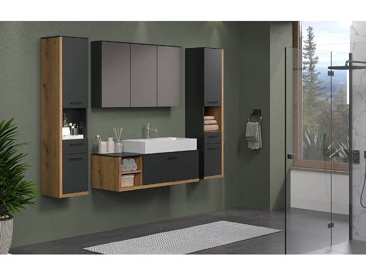 Spiegelschrank Syntax 120 x 70 x 17cm Grau