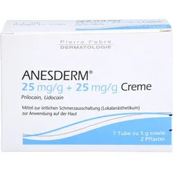 Anesderm 25mg/G + 25mg/G Creme + 2 Pflaster 5 G
