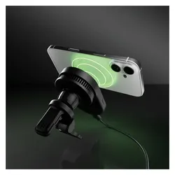 NoName SBS Magnethalterung mit Qi2.2 25W kabellosem Ladegerät mit aktiver Kühlung – Schwarz (25 W), Wireless Charger, Schwarz