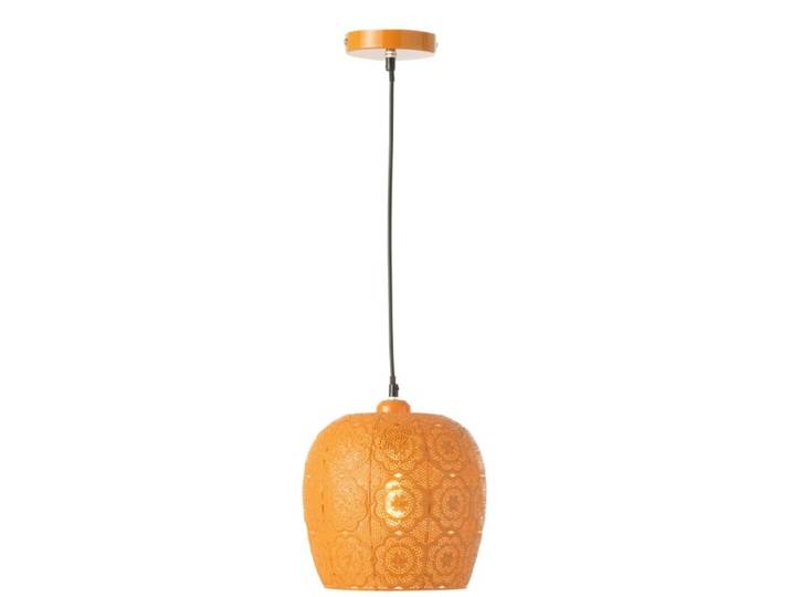 Lampe suspendue en métal orange 23.5x23.5x39 cm