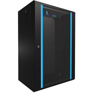 Extralink Netzwerkschrank Standard, EX.14367, 19 Zoll, Wandgehäuse, 300 kg, 600 x 910 x 450 mm, schwarz, 18 HE
