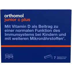 orthomol junior c plus - mit Vitamin C - Himbeer/Limetten-Geschmack - Direktgranulat