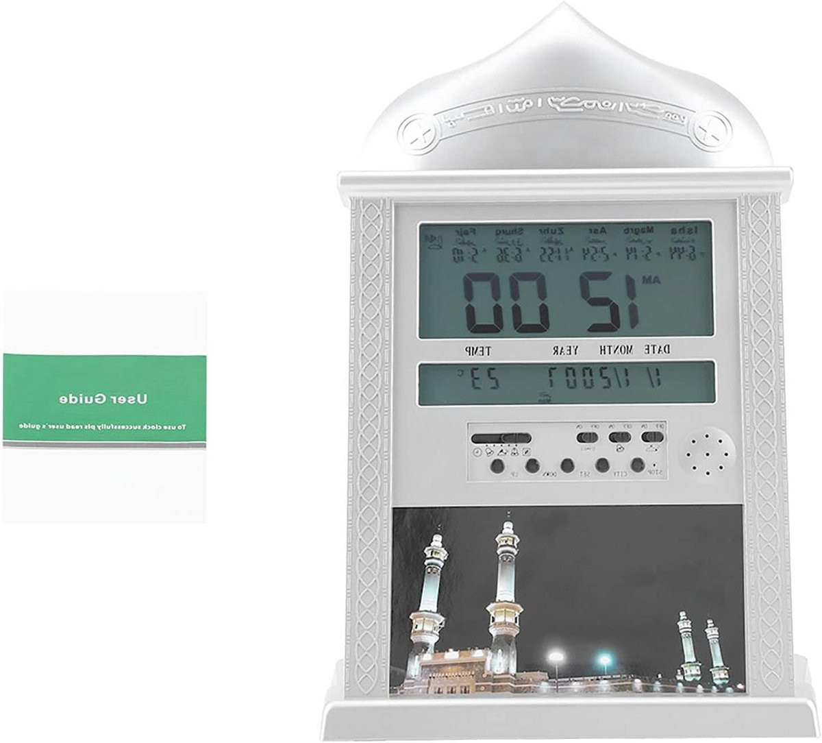 Allecto Plus Digitale Wandklok met Alarm, Timer en Gebedstijden