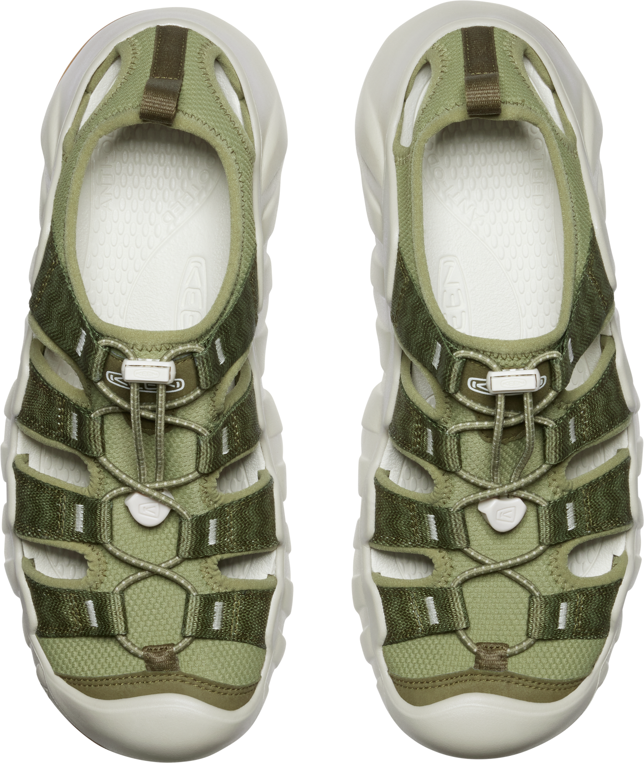 Sandale KEEN "HYPERPORT H2", Herren, Gr. 43, grün (martini olive, plaza taupe), Synthetik, Schuhe Sandale martini olive, plaza taupe 43