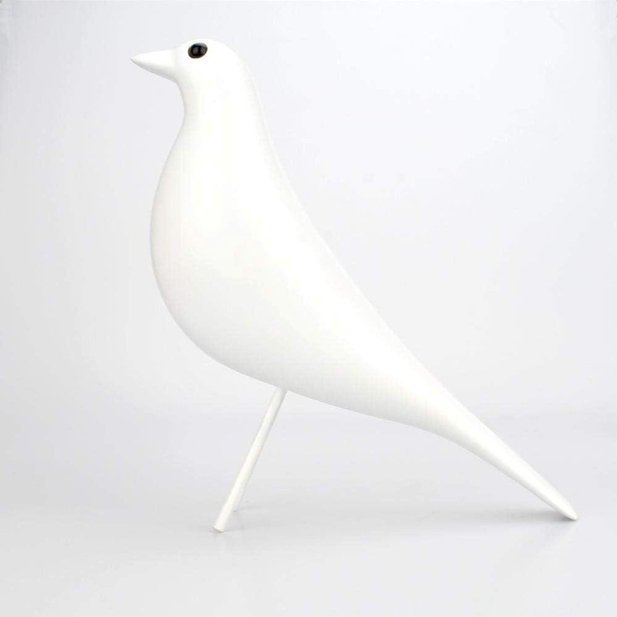 Wit Hars Beeldje Duif Moderne Decoratie Hoogte: 26 cm