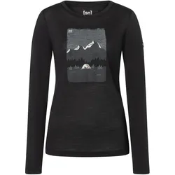 Super Natural, Damen, Funktionsshirt, Outdoor Night (S), Schwarz