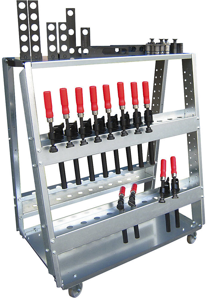 kaiserkraft Starter-Set Spannwerkzeuge, mit Wagen, HxBxT 1260 x 700 x 1080 mm