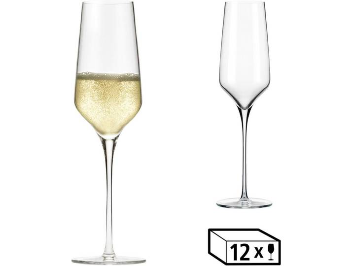 LIBBEY Sektglas Libbey Gläser-Set -PRISM-, 12er Set, 12-tlg., Glas, 244 ml, hochwertig verarbeitet, im modernen Design