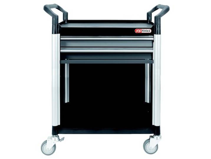 KS Tools 800.0031 Werkstatt-Servicewagen mit 2 Schubladen und Verkleidung