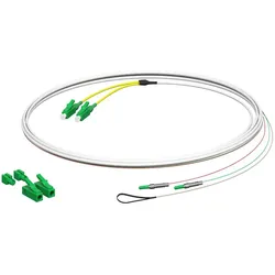 KAISER 4264002 Glasfaser Patchkabel E3S Connect®, LC/APC-E3S, 2xF, L=3m, HÜP zum Gf-GV
