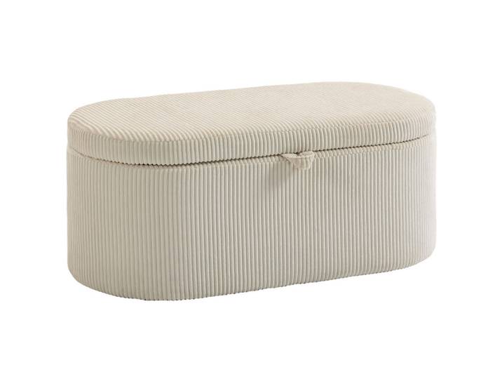 Jamb Aufbewahrungsbank Cáceres Este Beige Cord (100% Polyester) 105/51/49 cm, Textil, 105x49x51 cm, Esszimmer, Bank, Sitzbänke