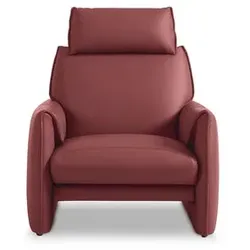 Segmüller Werkstätten Sessel Fiona03 Leder Rot Bordeaux