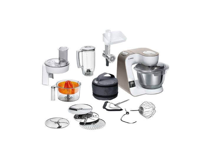 Bosch MUM5XW40 Küchenmaschine Weiss/Champagne