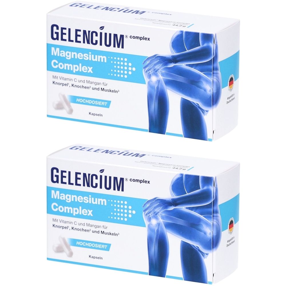 Gelencium Magnesium 400 mg hochdosiert vegan Kaps. 2x 2x60 St Kapseln