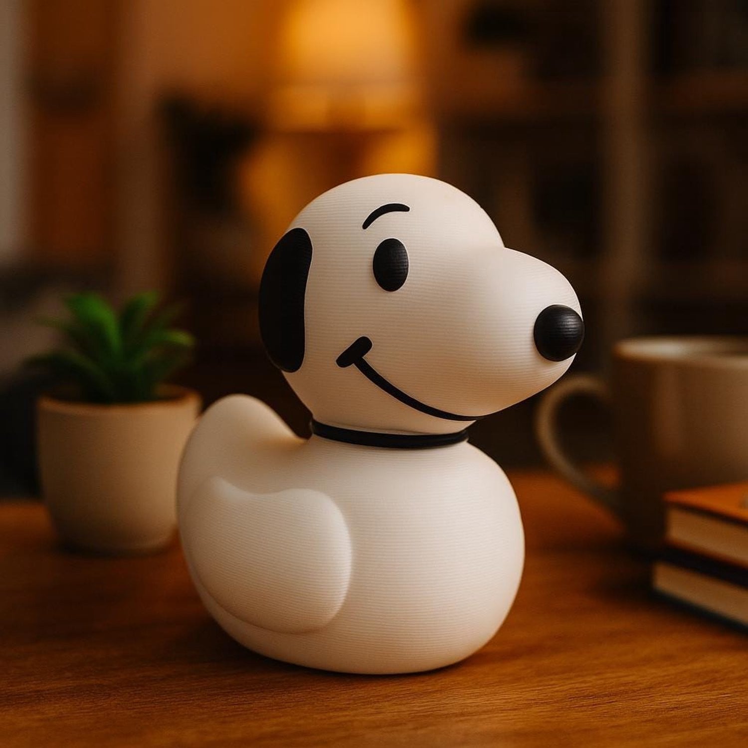 TheDuckSpecialist Grote Snoopy Eend 3D-geprint Sierornament voor op Tafel