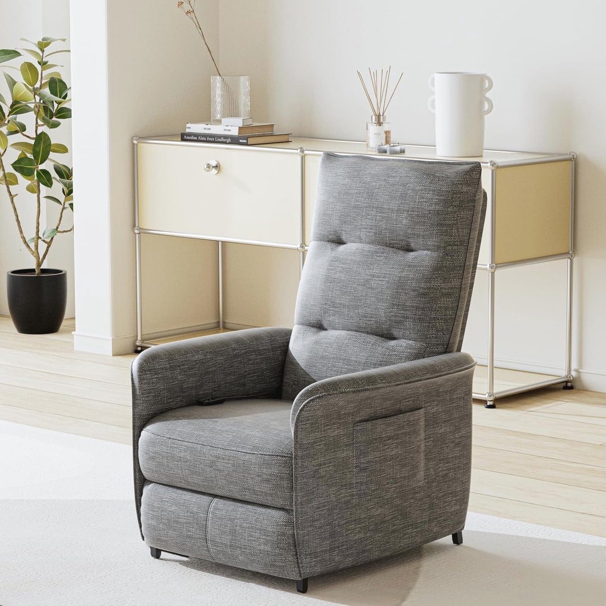 Elektrische Relaxfauteuil met Controller - Donkergrijs