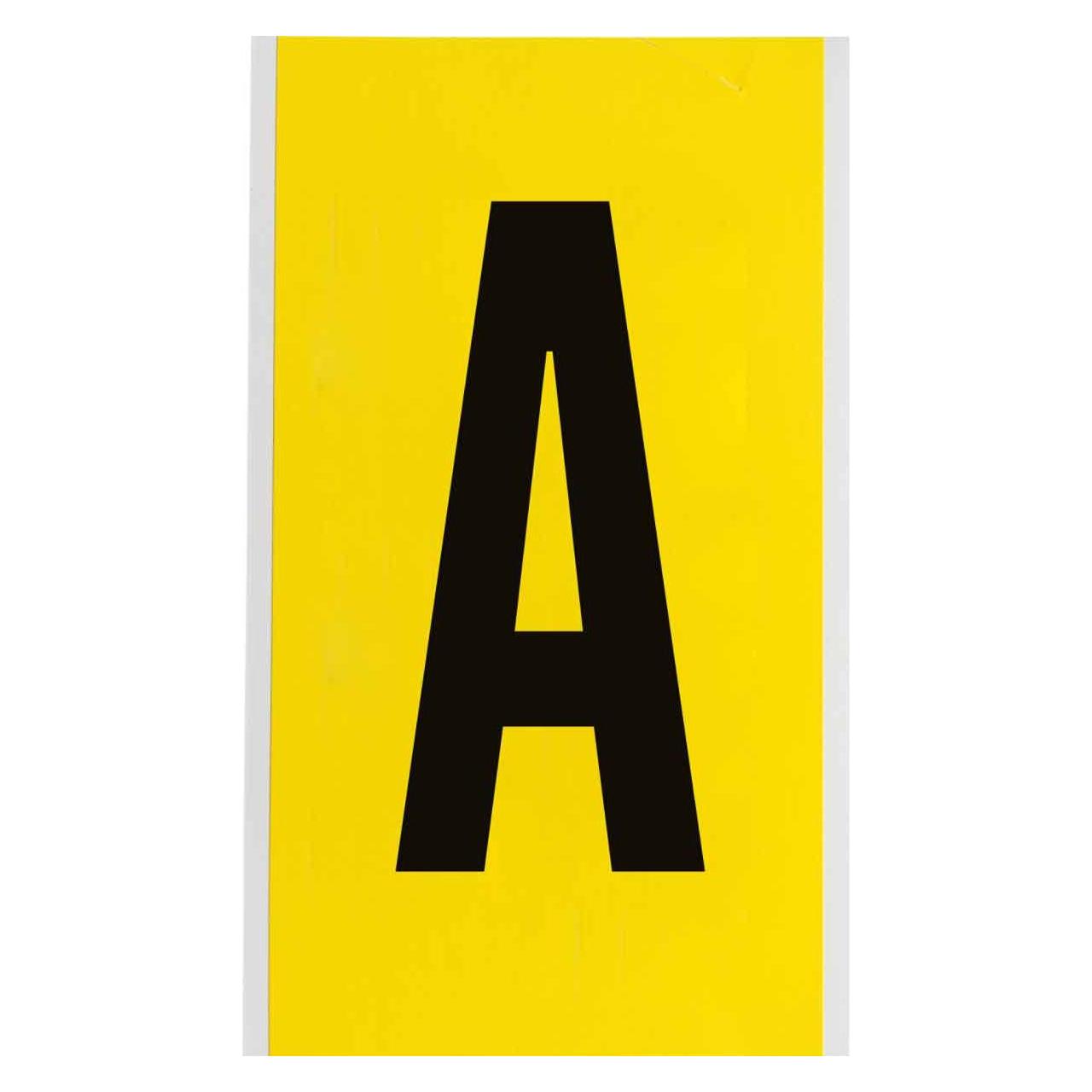 Brady 3470-A, B-499, Nylongewebe, Buchstabe A, Schwarz auf Gelb, 127 x 228mm, Schrifthöhe 152mm(25 (3470-A)