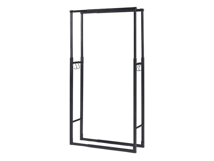 [en.casa] Kaminholzregal Kasan, Schwarz, Metall, 65x150x25 cm, Kleinmöbel, Kamine & Zubehör