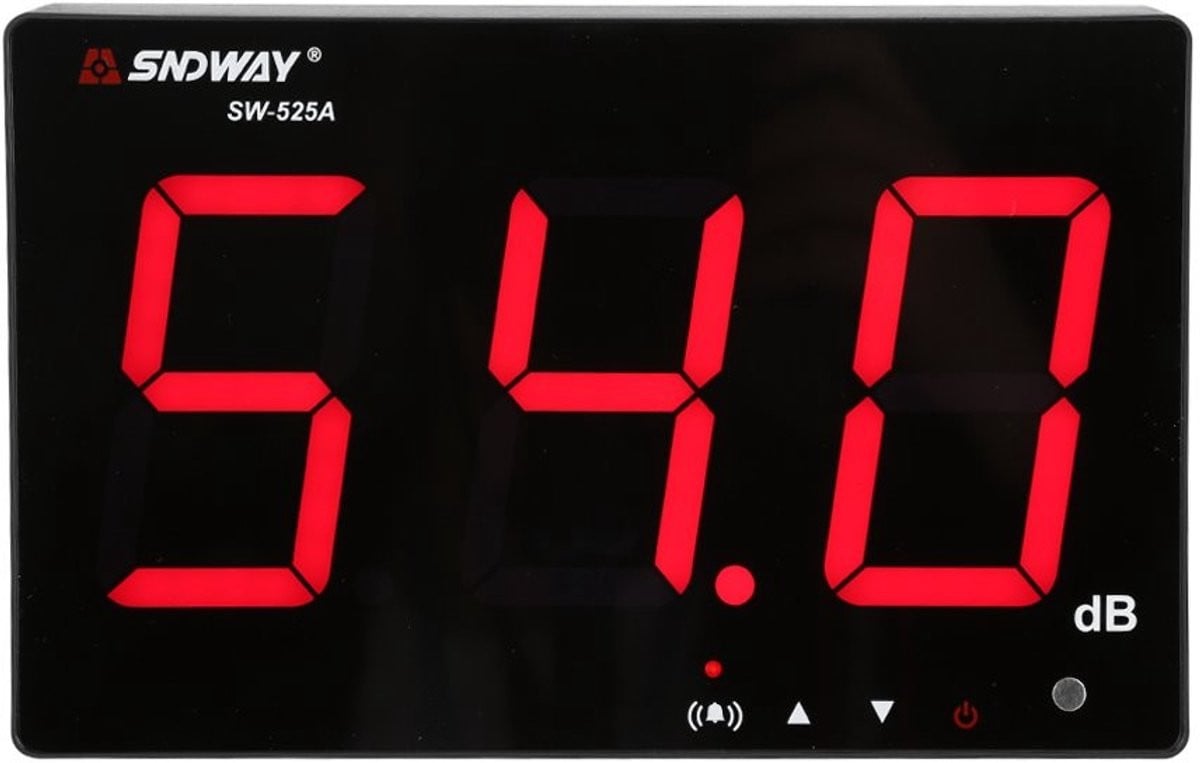Dailygoody Digitale Decibelmeter met 9.6 Inch LCD Scherm - Geluidsmonitor voor Professioneel Gebruik - Zwart
