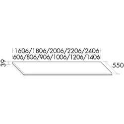 Burgbad Konsolenplatte Lack Hochglanz/Furnier 39x606x550 Bambus Natur, WPGQ060A0079 WPGQ060A0079