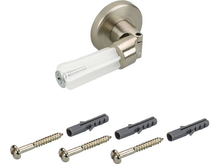 Träger LIEDECO, silber (edelstahlfarben), Ø:1,6cm, Gardinenstangenhalterungen, Träger, für Gardinenstangen Ø 16 mm