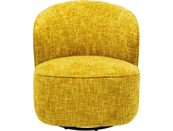 Fauteuil pivotant en polyester tressé jaune