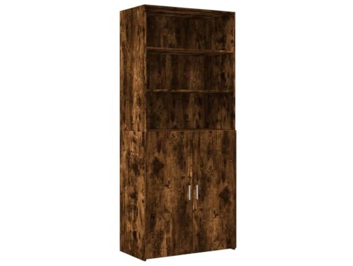 HEFZGDB Modernes Highboard für Wohnzimmer und Schlafzimmer, stabiles Highboard mit glatter Oberfläche und Griffen, Räuchereiche aus Holzwerkstoff mit Stauraum, mit offenen Fächern