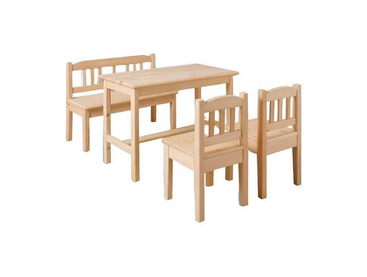 Xlmoebel Essgruppe Bunte Kindersitzgruppe aus Holz für Spiel und Kreativität, (Essgruppe, 4-tlg., Kindersitzgruppe 4-teilig), Hergestellt in Europa