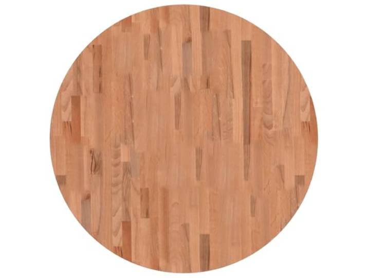 NKOPPFG Tischplatte Rund Massivholz Buche 90x2,5 cm Naturholz, Für Couchtisch, Möbelprojekte, Feucht Abwischbar, Einzelstück