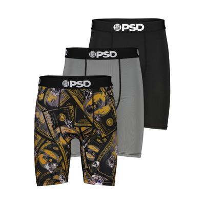 Boxershorts PSD "3 PACK - CASH OUT Herren", Herren, Gr. S, bunt (multi), 90% Polyester, 10% Elasthan, Unterhosen