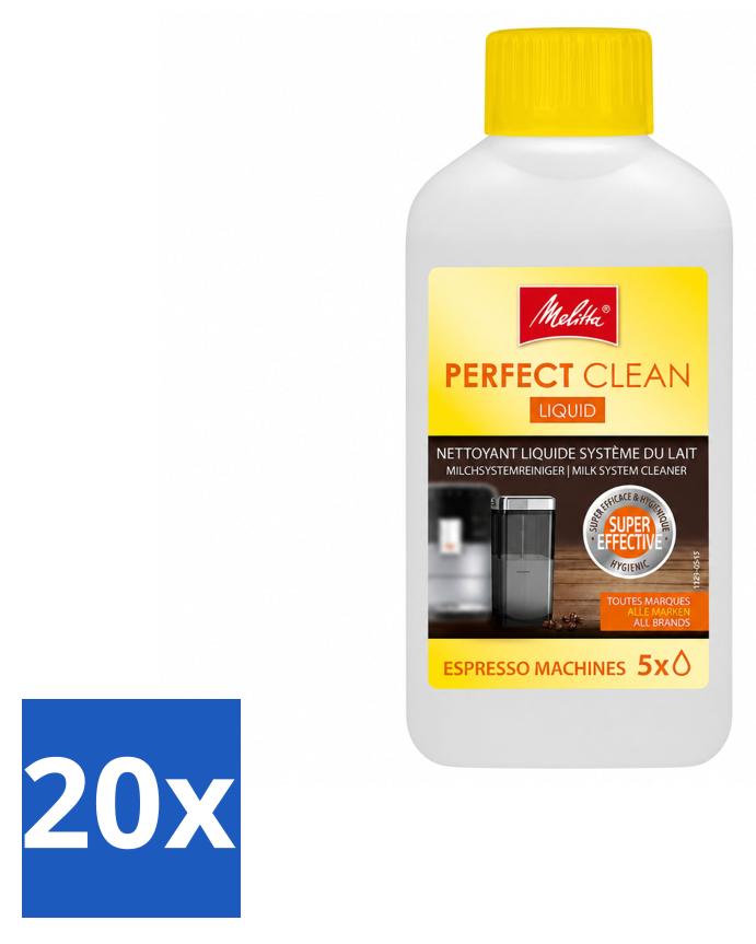 20 x Melitta Perfect Clean Melksystemreiniger für Kaffeevollautomaten 250 ml - Vorteilspackung - 20 Stücke