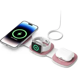 Misura MH06 Faltbare kabellose magnetische Ladegerät - ROSE (35 W), Wireless Charger, Rosa
