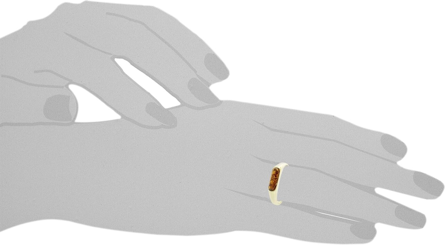 Fingerring OSTSEE-SCHMUCK "- Lisan - Gold 333/000 - Bernstein" Gr. 54, gold (gold 333, goldfarben, gelb), Fingerringe, Damen, 54, Fingerring