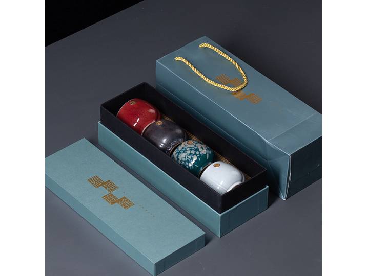 Poterie grossière en céramique Kung Fu thé maître tasse unique Style rétro quatre tasses coffret cadeau pratique
