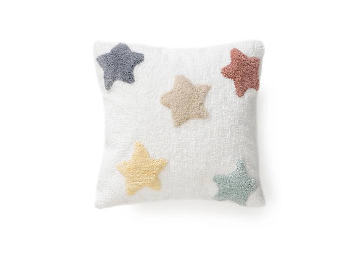 benuta Kissenbezug Stars Mehrfarbig 45/45 cm, Textil, Stern/Sternzeichen, Quadratisch, 45x45 cm, Heimtextilien, Bettwäsche