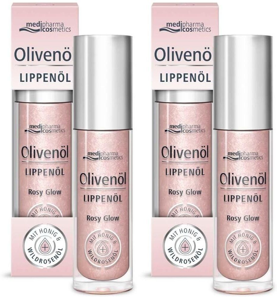 medipharma cosmetics Olivenöl Lippenöl rosy glow 2x 2x4 ml Öl