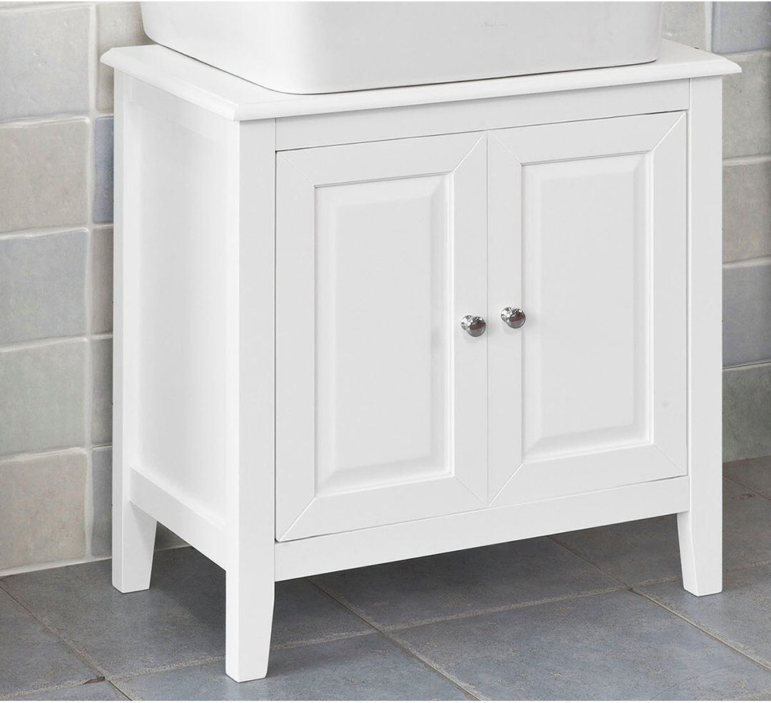 Brambly Cottage Knott 60cm Single Bathroom Vanity Base Only White 62cm H X 60cm W X 30cm D