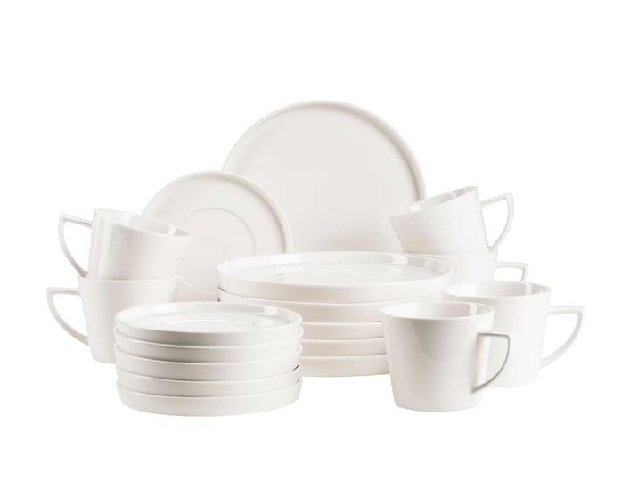 Kaffeeservice MÄSER Sita 18-teilig , weiss (weiß), 18 tlg., Geschirr-Sets, Kaffeeservice