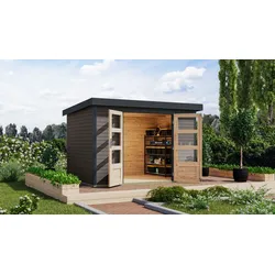 Karibu Gartenhaus Galatea 4B terragrau