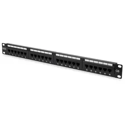 Digitus Professional Patchpanel Cat6 KLasse E ungeschirmt 19" schwarz, 24-Port, 1HE