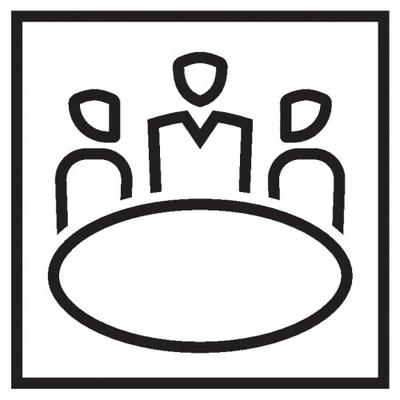 Aufkleber I Türschild Piktogramm Konferenzraum, Folie, selbstklebend, 150x150mm